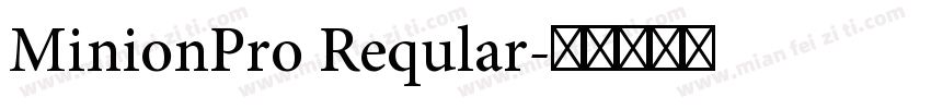 MinionPro Reqular字体转换